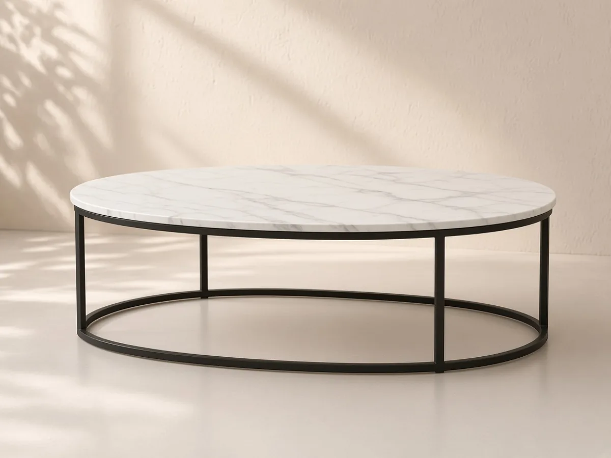 Oval coffee table