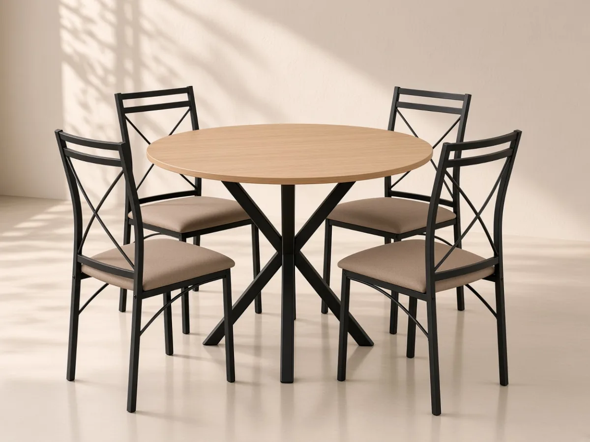Round dining for four