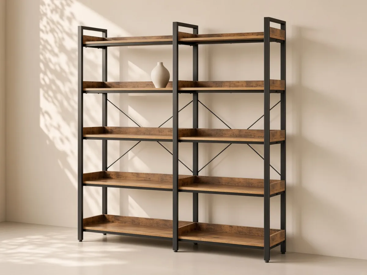 Wide open bookcase