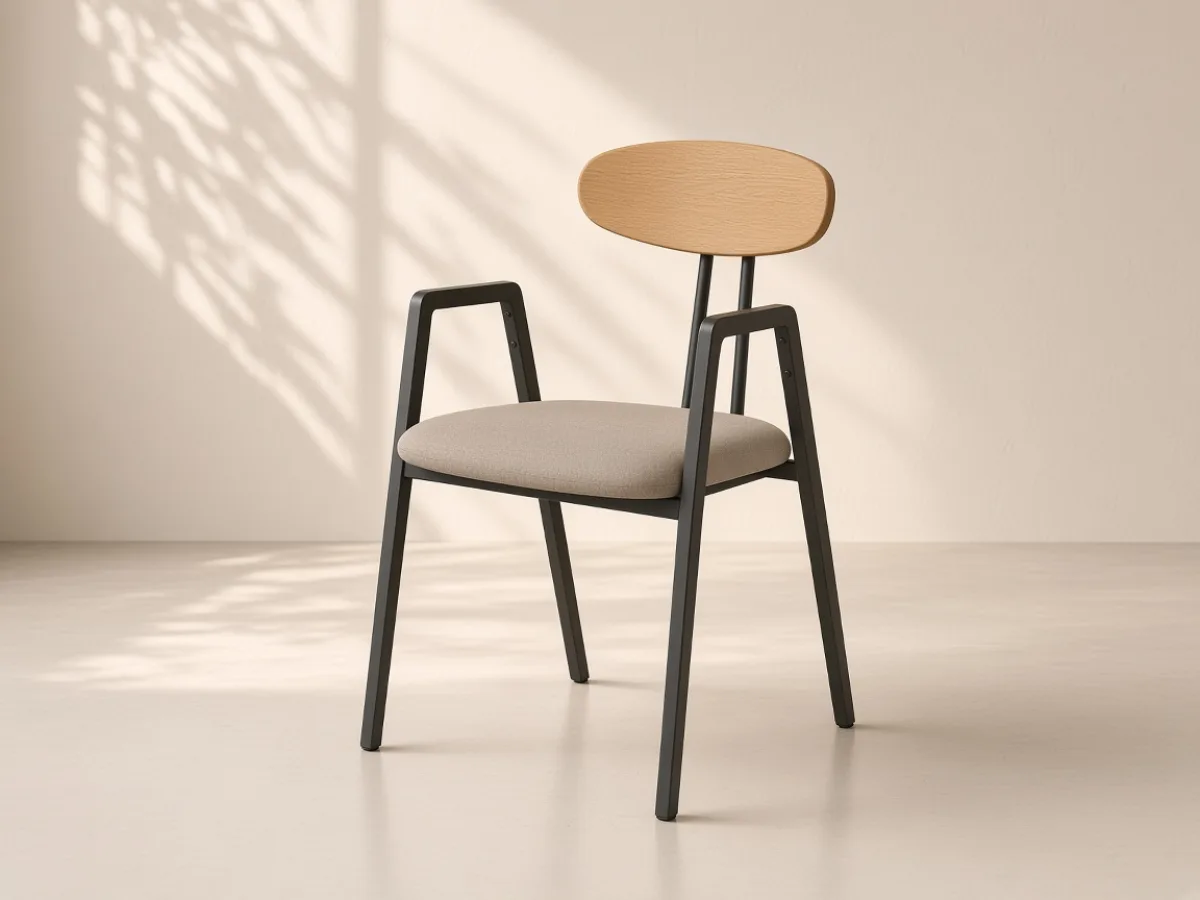 Wood-back dining chair